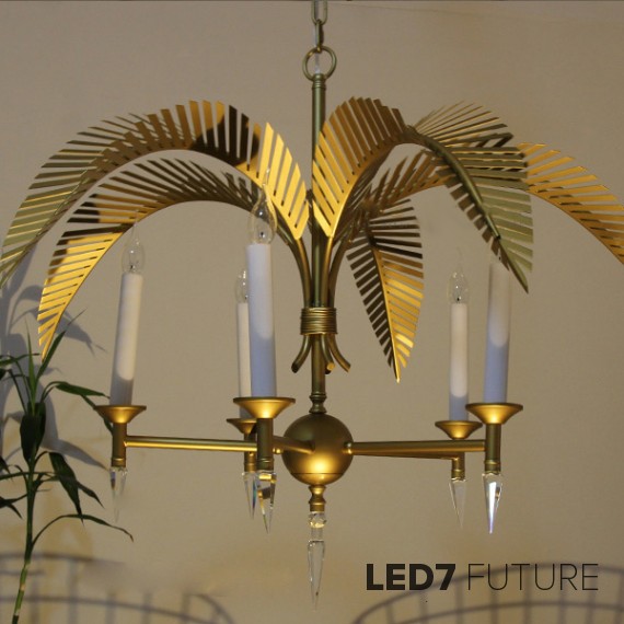 John-Richard - Palm Frond 5-Light Chandelier